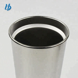 Hibour Popular insulated 16oz silver color roll edge stainless steel beer mug