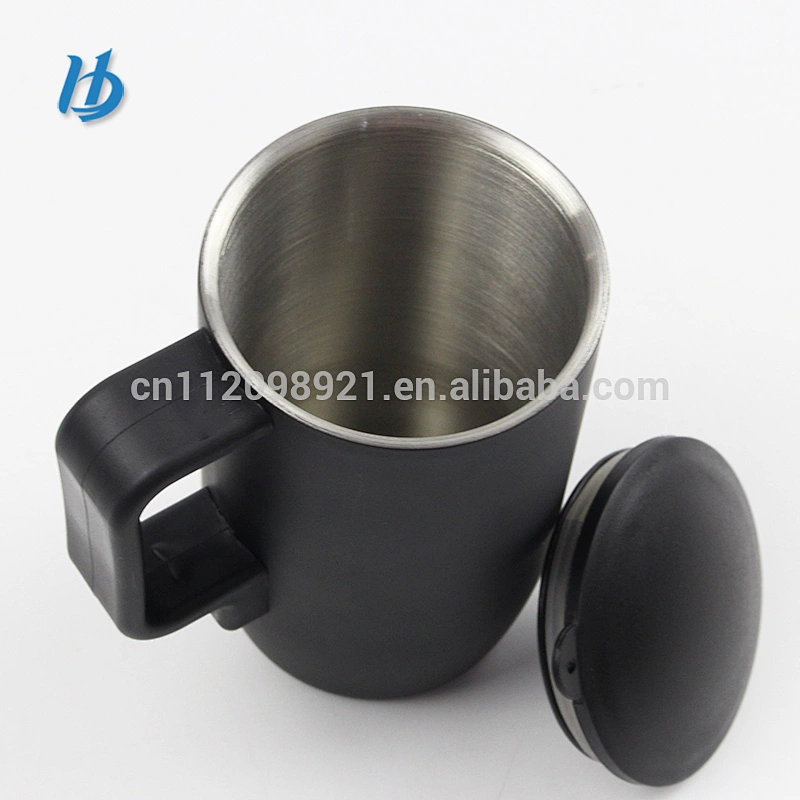 2018 fashion design double wall cup,stainless steel double wall cup with lid and handle