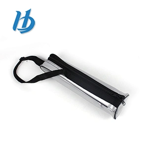 Hibour Top products customized silver sling PVC bottle bag with zipper