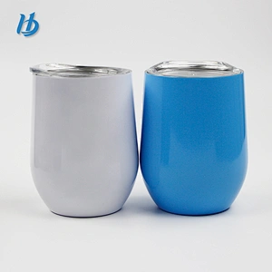 12 oz stainless steel wine tumbler with lid Insulated shockproof drinking cup for children