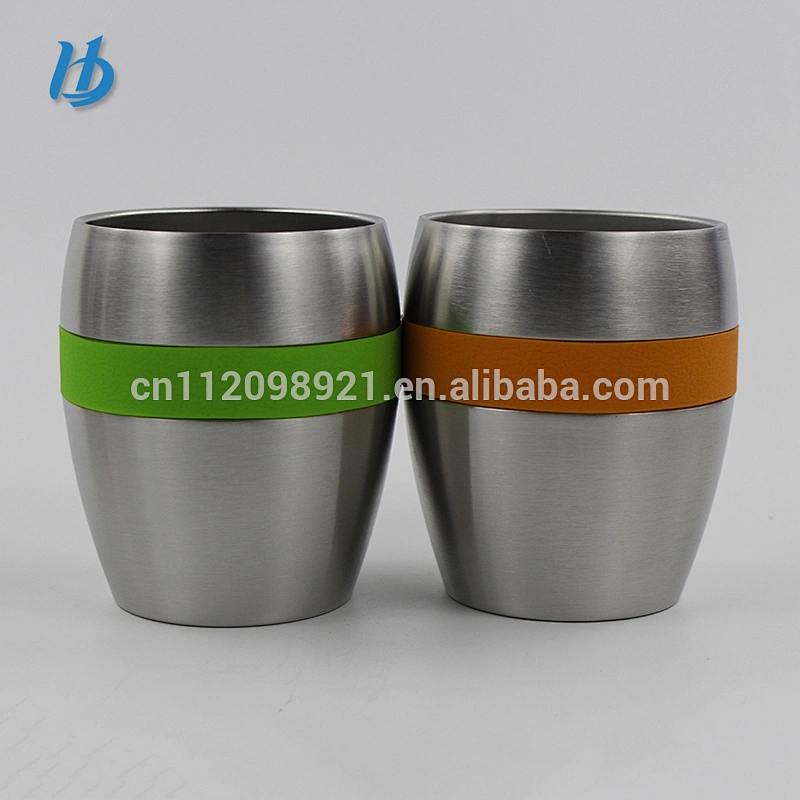 Metal stemless stainless steel wine glass,9OZ customized cup wholesale
