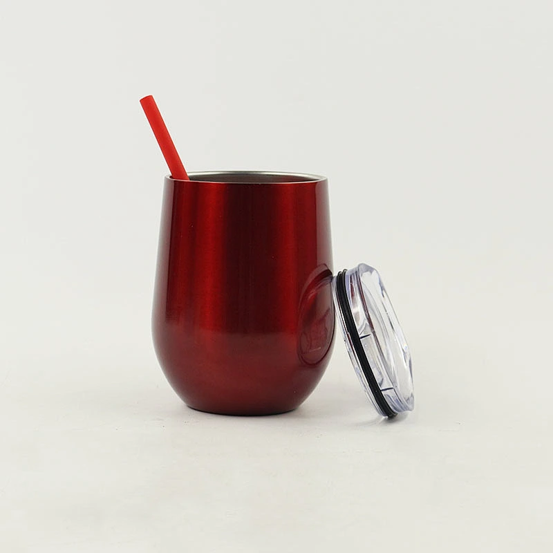 High quality wine glass tumbler 12oz stemless wine glass reusable mug