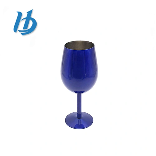 Hibour Most popular customized stemless blue wedding goblet wine glass