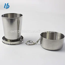 2018 hot Selling Stainless steel Portable Foldable Drink mug/Convenient Telescopic drink cup