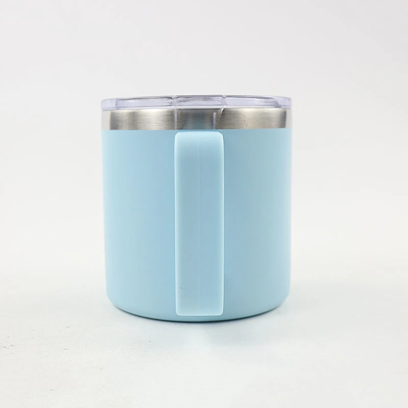 Hibour 14 oz vacuum Insulated stainless steel travel mug double wall coffee mug with plastic handle