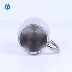 Hot Sale Double Wall Barrel Shaped Stainless Steel Beer Mug with Customized Logo