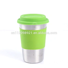 Amazon hot selling Wholesale single wall stainless steel cups coffee cup customized logo color