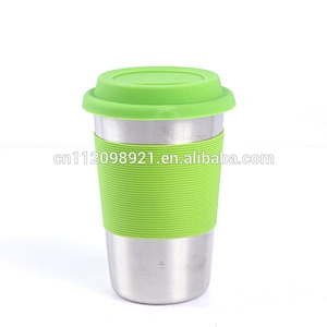 Amazon hot selling Wholesale single wall stainless steel cups coffee cup customized logo color
