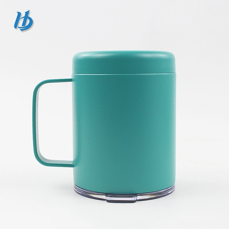 Personalized simple travel mug,stainless steel double wall mug with handle customized logo