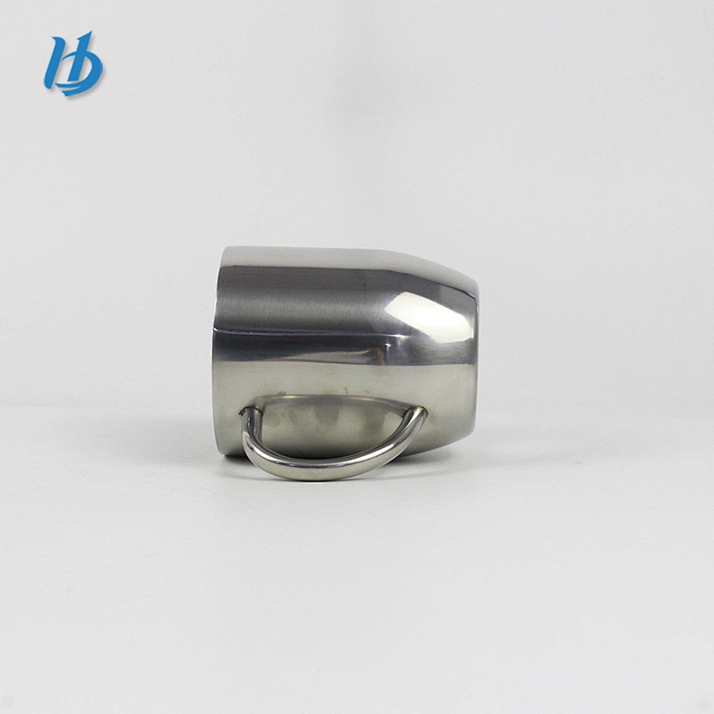 Stainless steel double layer hot water mug cheap soup mugs and cups metal cup with handles