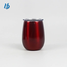 2019 Newest Design 9 OZ 18/8 Double Wall Stainless Steel Wine Glass with beer and wine drinking cup with Customized Wholesale