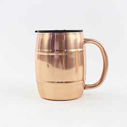 Copper plated beer mug,500ml double wall not vaccum cold beer mugs