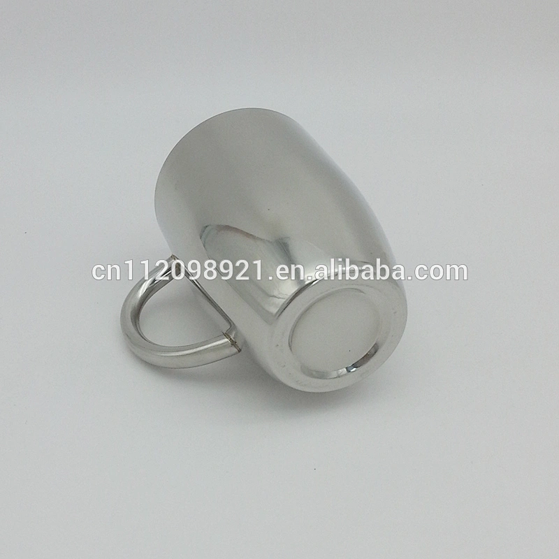 factory wholesale and retailing 304 stainless steel double wall wine cups with lid children's drinking mug with handle