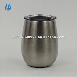 Factory OEM BPA Free 18/8 Stainless Steel round Wine Glass Unbreakable