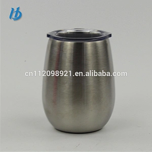 Factory OEM BPA Free 18/8 Stainless Steel round Wine Glass Unbreakable