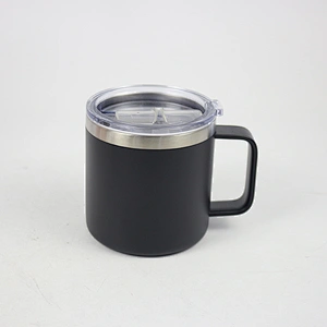 Hibour 14oz Stainless Steel Double Wall Vacuum Sealed Insulated Coffee Mug With Handle