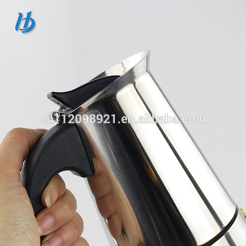 China manufacture OEM stainless steel, aluminum coffee maker with customized box