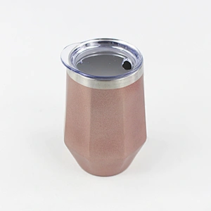 Double Wall Wine Glass  cups stainless steel stemless wine glass Vacuum Stemless wine glass