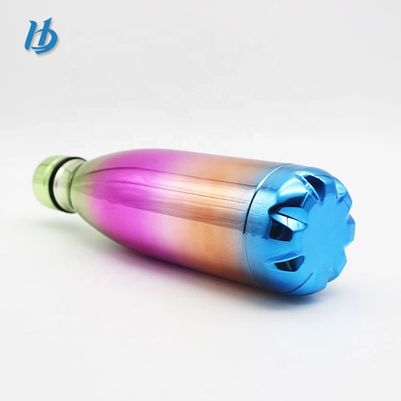 2017 newly portable stainless steel sport water bottle fashionable vacuum bottle cola shaped bottle with customized design