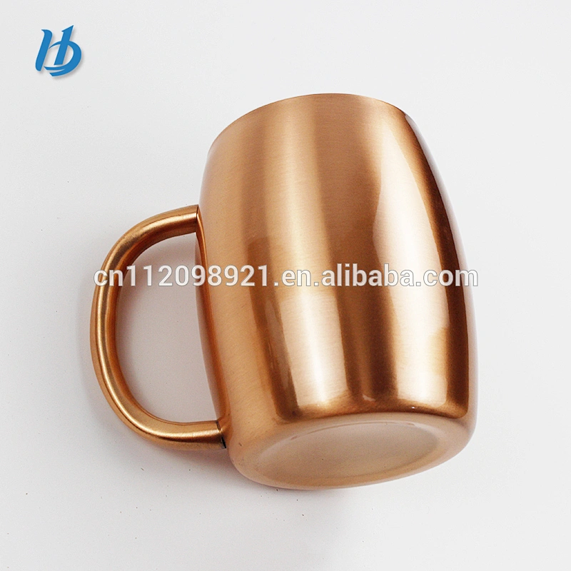 Hibour Factory OEM new design bpa free 18/8 stainless steel beer copper mug 450ml