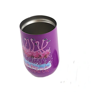 stainless steel stemless wine glass	custom wine glass