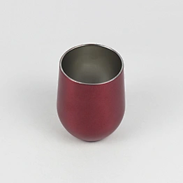 egg shape high quality r wine stainless steel stemless wine glasses