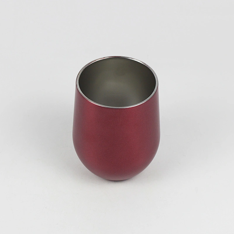egg shape high quality r wine stainless steel stemless wine glasses