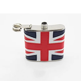 Stainless Steel Funky  Liquor Hip Flask Leather Whisky Hip Flask