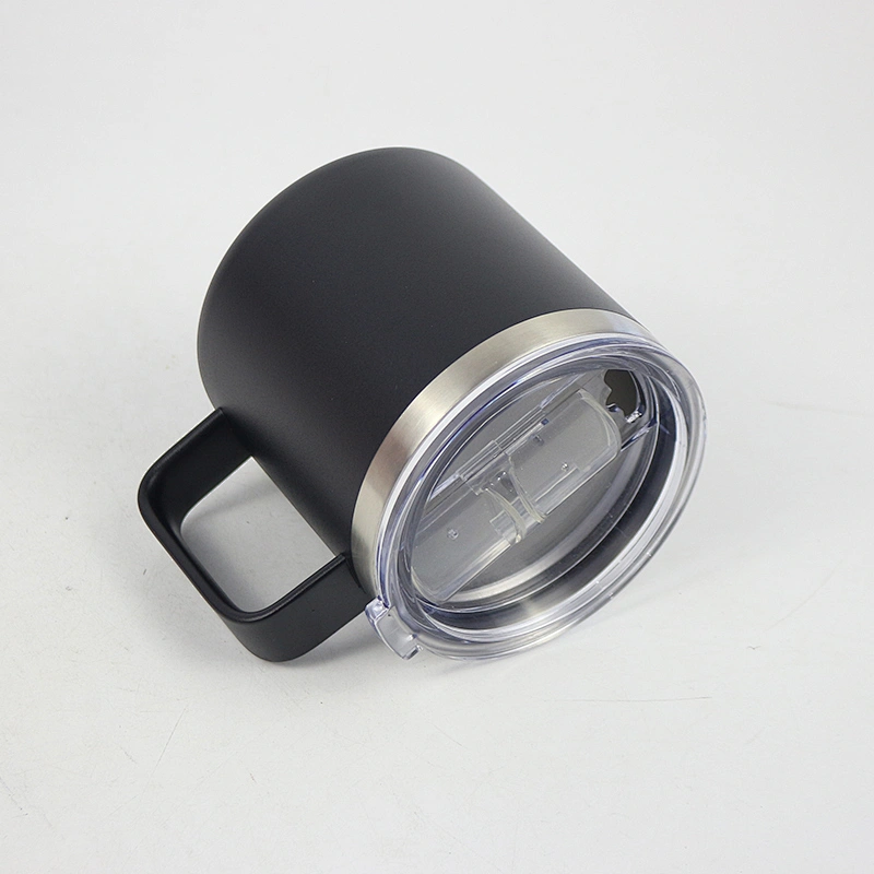 Stainless Steel Matte Coated Double Wall Coffee Mug with Handle