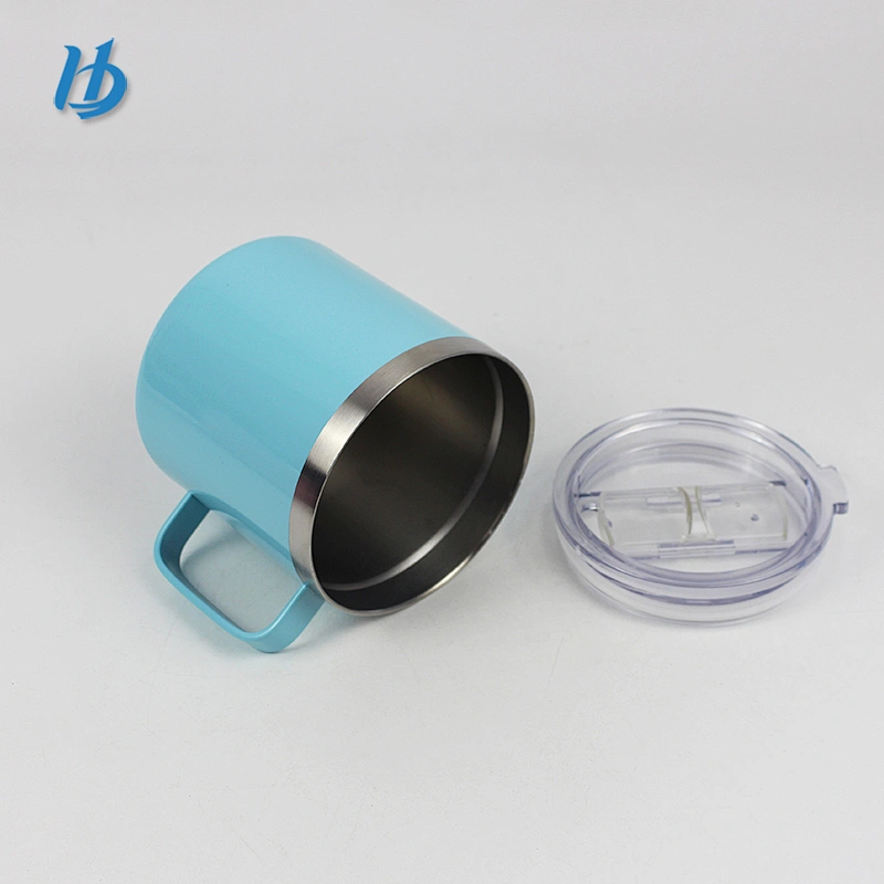 Pretty travel mug food grade 304 stainless steel mug,double wall beer mug vacuum tumbler with handle