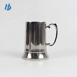 Top quality stainless steel pub metal wine cup silver beer tankard