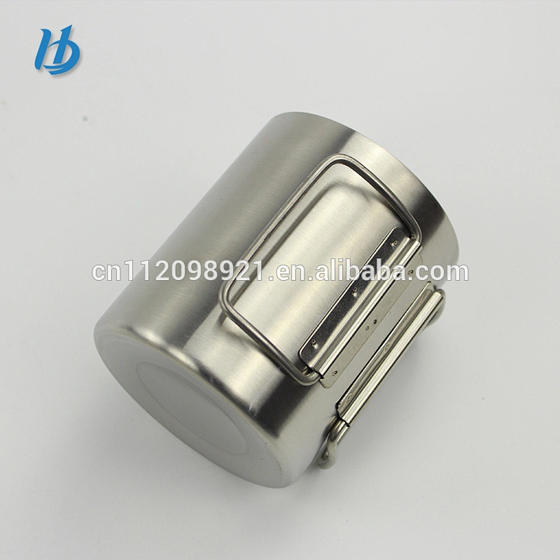 Professional factory low price new design 18/8 stainless steel coffee portable cup with the butterfly handle