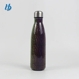 2017 newest product customized drinkware cola shaped bottle stainless steel sport water bottle