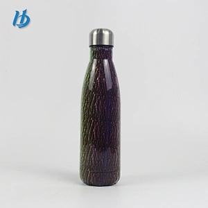 2017 newest product customized drinkware cola shaped bottle stainless steel sport water bottle