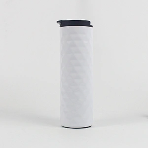 500ml Hammered Stainless Steel Double Wall Metal Coffee Cup