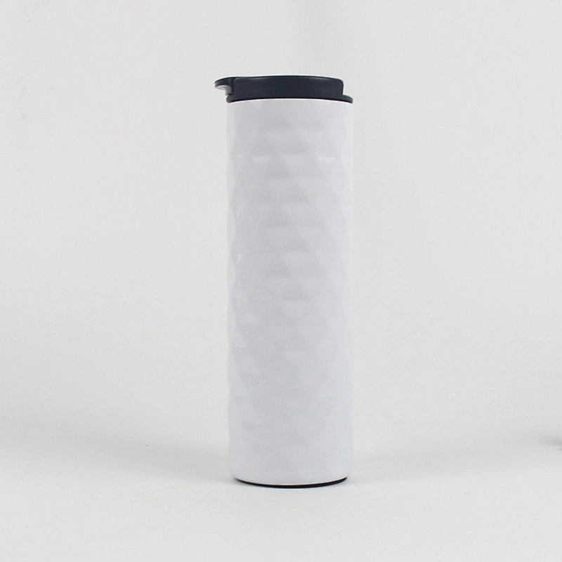 500ml Hammered Stainless Steel Double Wall Metal Coffee Cup