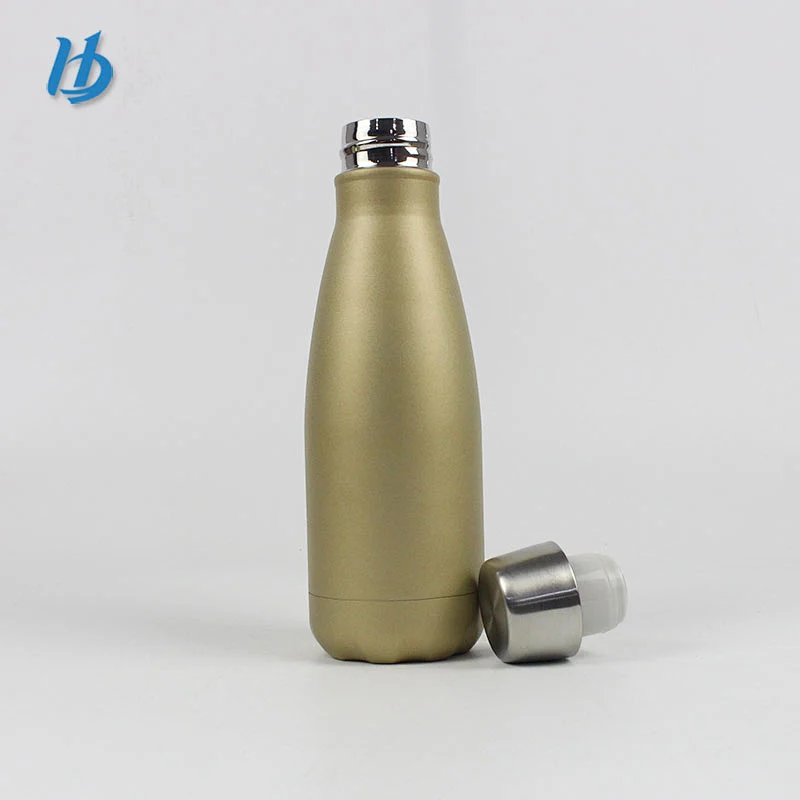 2019 fashionable drinking bottle vacuum bottle with cup brush stainless steel coke bottle