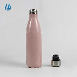 Factory direct sale 500ml 18/8 stainless steel coke shape vacuum water bottle