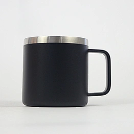 Stainless Steel Matte Coated Double Wall Coffee Mug with Handle