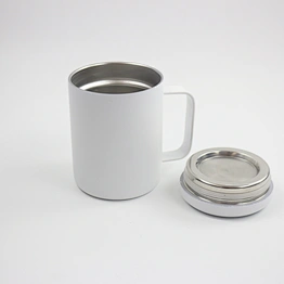 2019 new design double wall stainless steel vacuum insulated mug with lid and handle