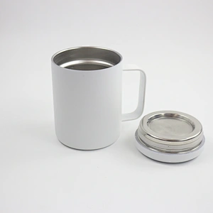 2019 new design double wall stainless steel vacuum insulated mug with lid and handle