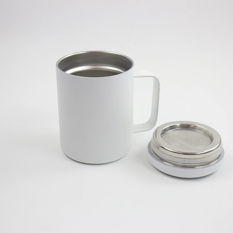 2019 new design double wall stainless steel vacuum insulated mug with lid and handle