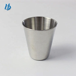 Stainless steel jagermeister leather wrapped cup,single wall cup without handle