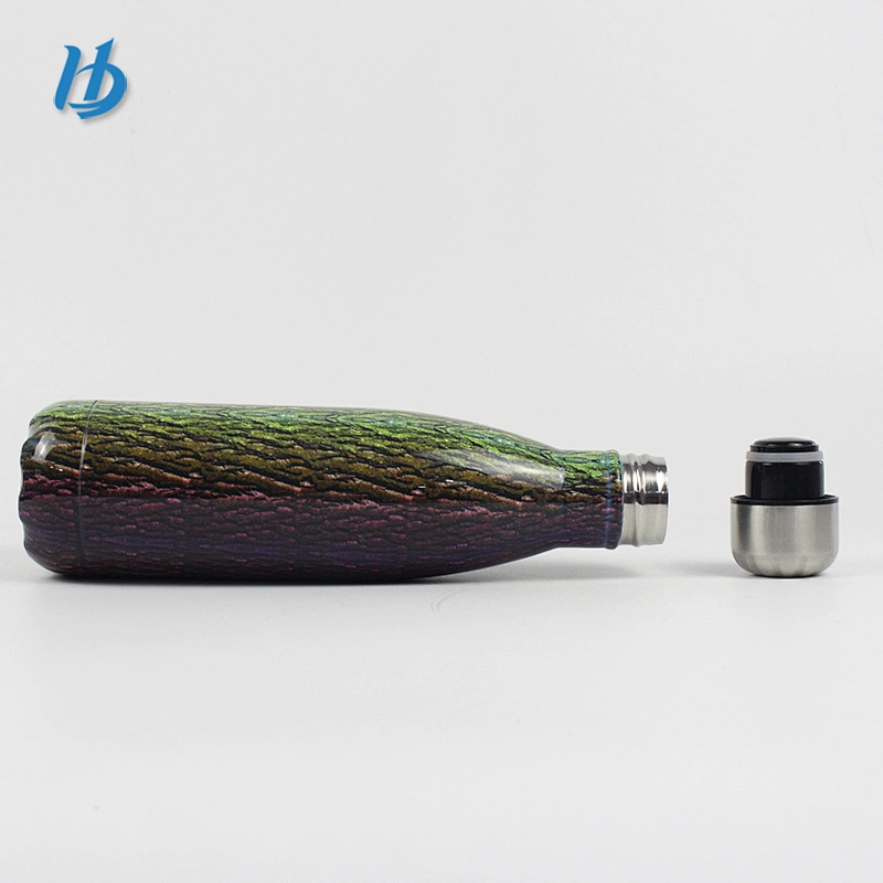 2017 newest product customized drinkware cola shaped bottle stainless steel sport water bottle