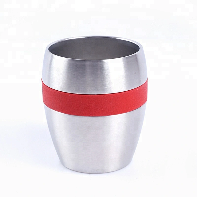 10oz double wall stainless steel stemless wine glass vacuum coffee cup with lid sleeve