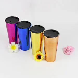 16oz Double Wall Stainless Steel Electroplated Reusable Coffee Mug Juice Glass