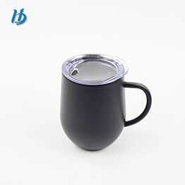 Unique sublimation mug personalized  vacuum wine glass with handle wholesale