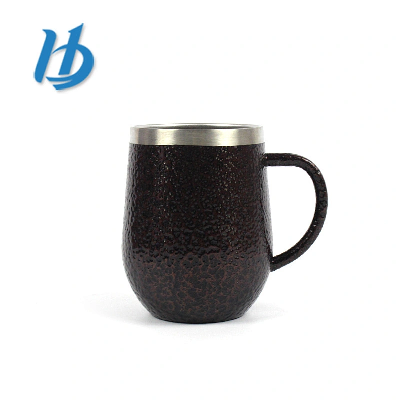 High quality 12 oz 304 stainless steel hammer black wine glass