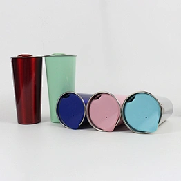 Creative designed 520ml tumblers double wall 304 stainless steel cups insulated keep-warm stemless cups with best price