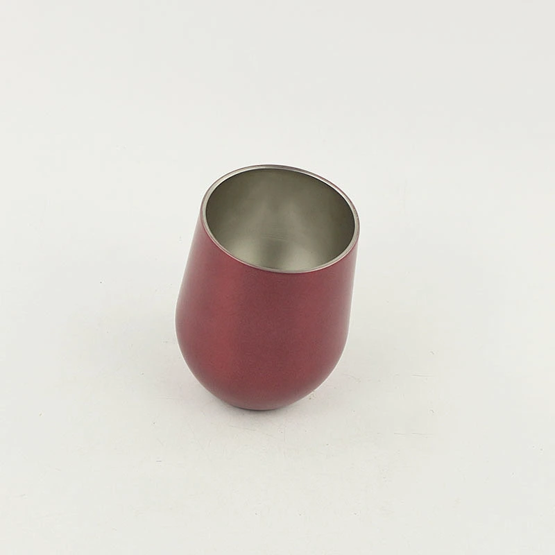 High quality wine glass tumbler 12oz stemless wine glass reusable mug